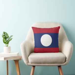 Laos-Flagge Kissen