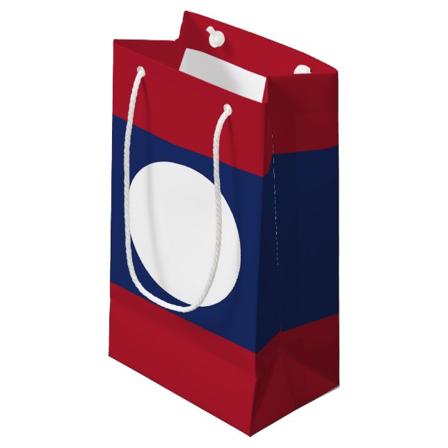 Laos-Flagge Kleine Geschenktüte (Vorderseite Schrägansicht)