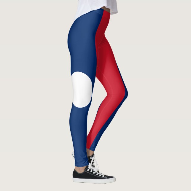 Laos-Flagge Leggings (Rechts)
