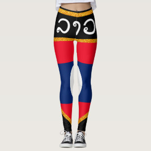 Laos-Flagge Leggings