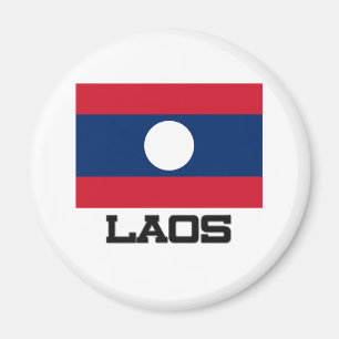 Laos-Flagge Magnet