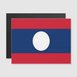 Laos - Flagge - Magnetkarte