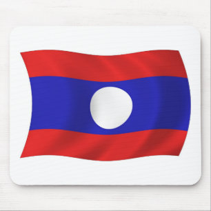 Laos-Flagge-Mauspad Mousepad