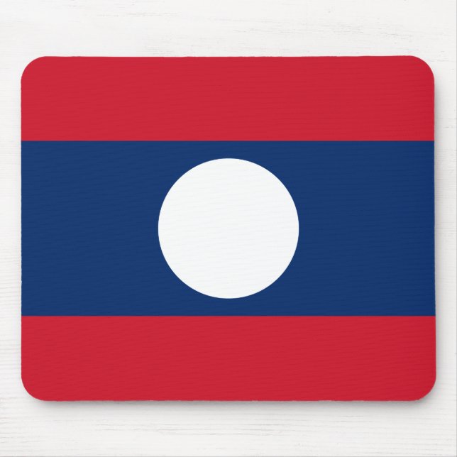 Laos-Flagge Mousepad (Vorne)