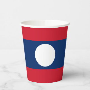 Laos-Flagge Pappbecher