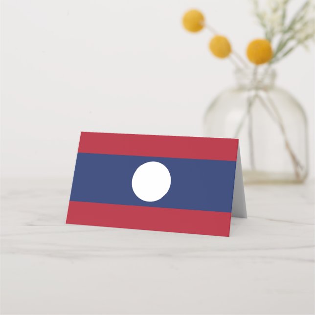 Laos-Flagge Platzkarte (Vorderseite)