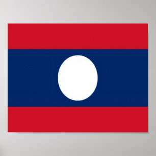 Laos - Flagge - Poster