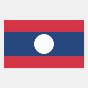 Laos-Flagge Rechteckiger Aufkleber
