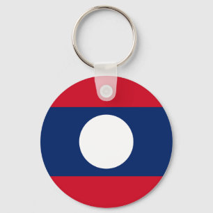 Laos-Flagge Schlüsselanhänger