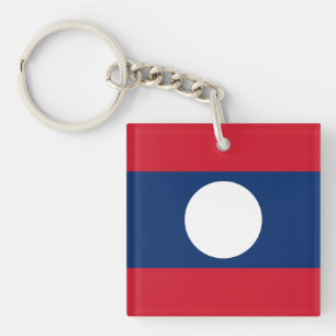 Laos Flagge Schlüsselanhänger