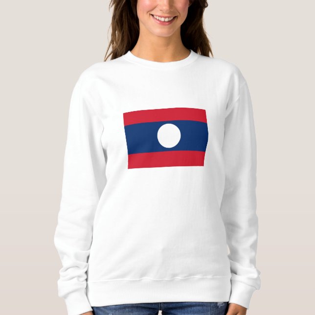 Laos-Flagge Sweatshirt (Vorderseite)