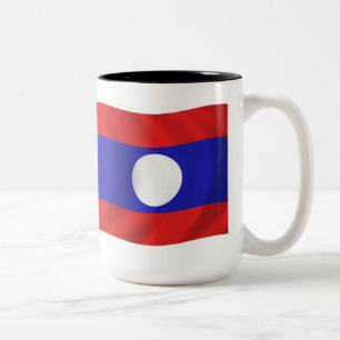 Laos-Flagge Tasse