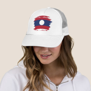 Laos-Flagge Truckerkappe