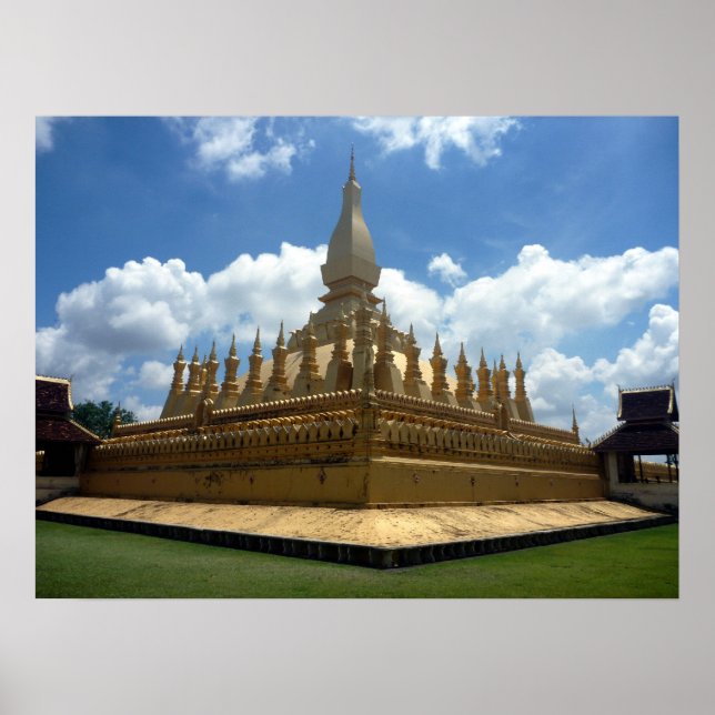 laos golden stupa poster (Vorne)