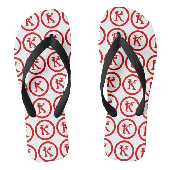 Laos Kip Lao / Laotian Money Sign Flip Flops (Fußbett)