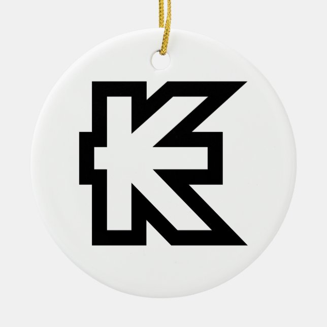 Laos Kip Lao / Laotian Money Sign Keramikornament (Vorne)