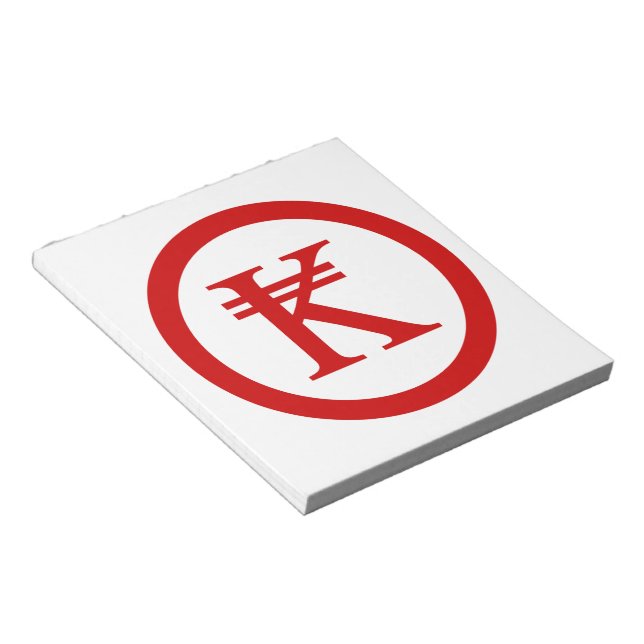 Laos Kip Lao / Laotian Money Sign Notizblock (angewinkelt)