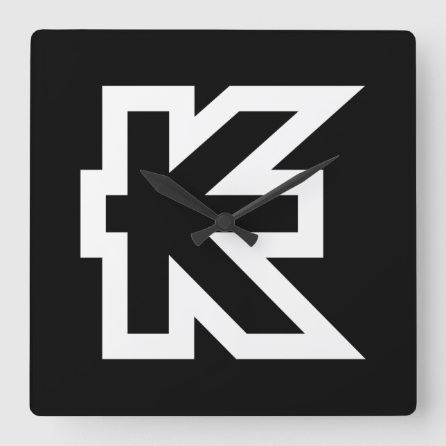 Laos Kip Lao / Laotian Money Sign Quadratische Wanduhr (Vorderseite)