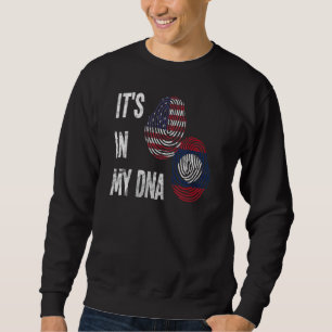 Laos Lao Laotian Flag Day Proud America Finger Dna Sweatshirt