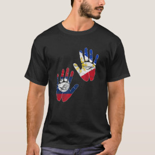 Laos Lao Laotian Flag Philippinen Filipino Mixed D T-Shirt