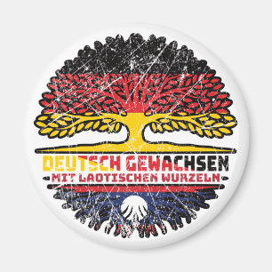 Laos Laotisch Deutsch Deutschland Baum Wurzel Magnet