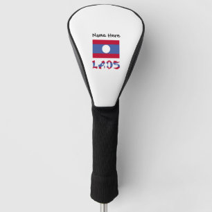 Laos Laotische Flagge Blau Personalisierung Golf Headcover