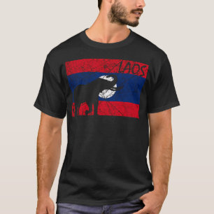 Laos Laotischer Flaggentag Stolz Laotisch Wilder E T-Shirt