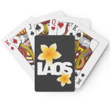 Laos Love Frangipani-Blüte Weiß und Schwarz