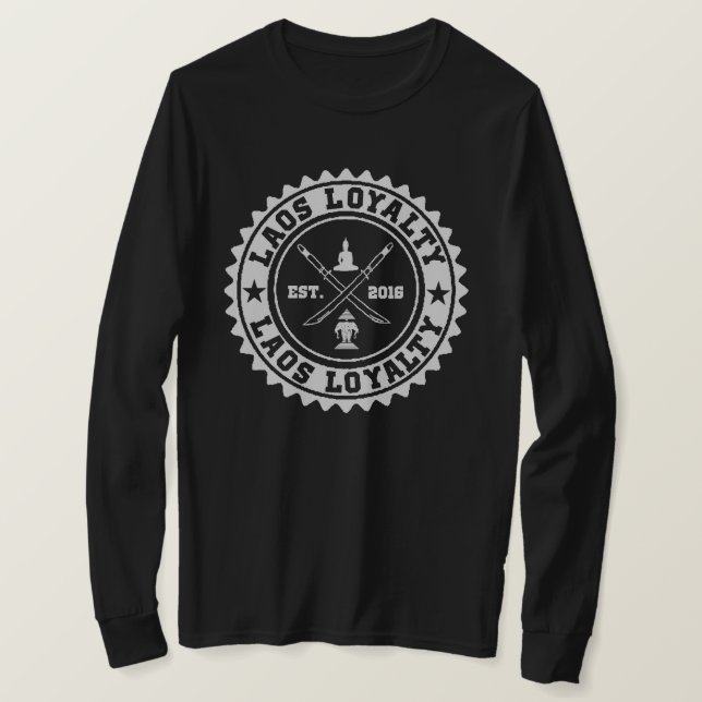Laos Loyalty & Sword Hoodie T-Shirt (Design vorne)