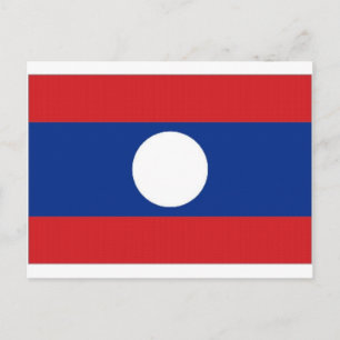 Laos-Nationalflagge Postkarte