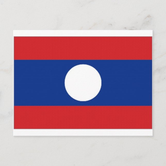 Laos-Nationalflagge Postkarte (Vorderseite)