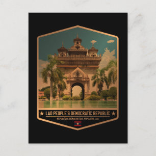 Laos Postkarte