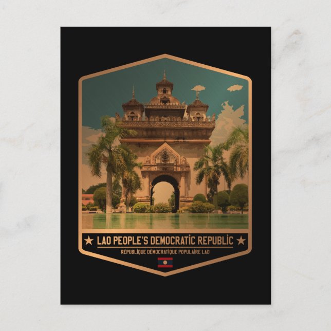 Laos Postkarte (Vorderseite)