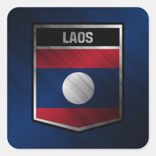 Laos Quadratischer Aufkleber