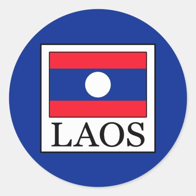 Laos Runder Aufkleber (Vorderseite)