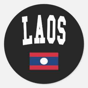 Laos Style Runder Aufkleber