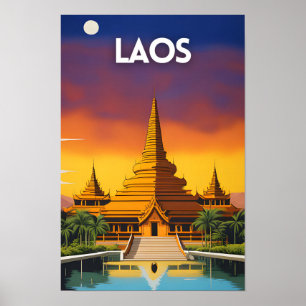 Laos Travel Poster
