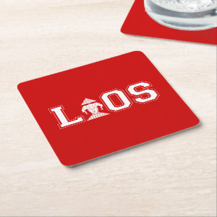 LAOS UNIVERSITY RECHTECKIGER PAPPUNTERSETZER