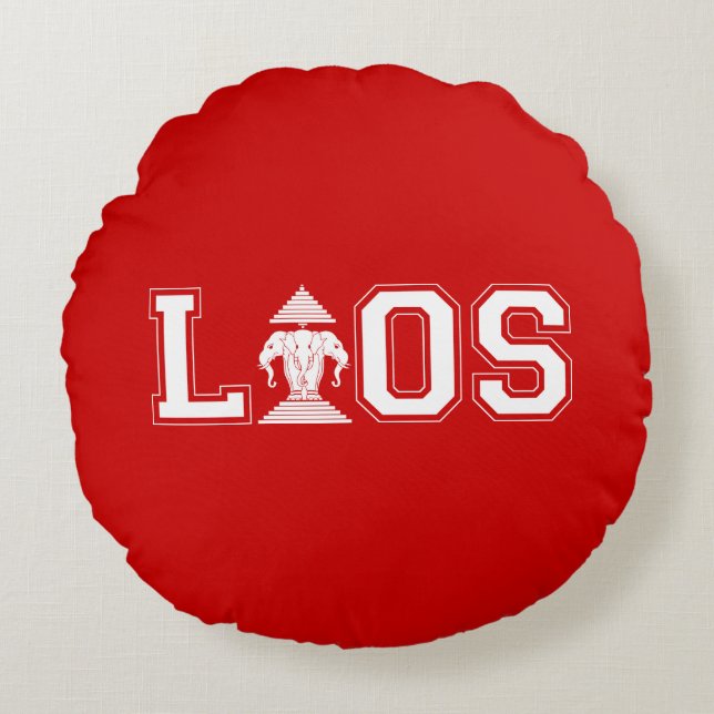 LAOS UNIVERSITY RUNDES KISSEN (Vorderseite)