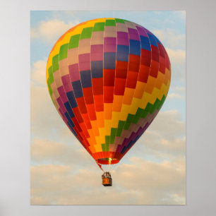 Laos, Vang Vieng. Heißluftballon Poster