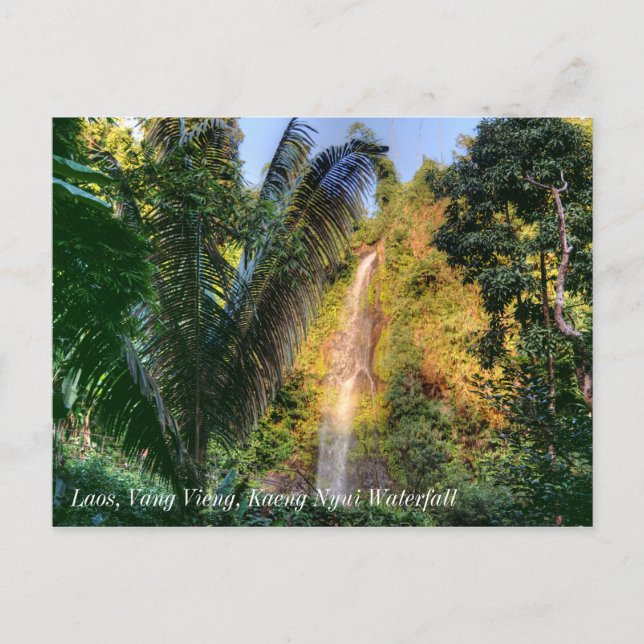 Laos, Vang Vieng, Kaeng Nyui Wasserfall Postkarte (Vorderseite)