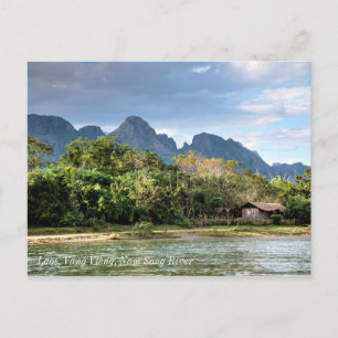 Laos, Vang Vieng, Nam Song River Postkarte