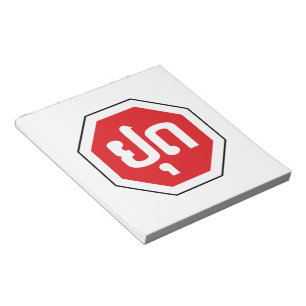 Laos Verkehrs STOP Schild ⚠ YOOT in laotischer Spr Notizblock