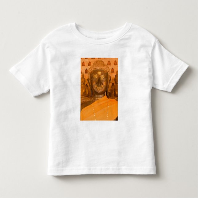 Laos, Vientiane, eines von 6840 Buddha-Bildern in  Kleinkind T-shirt (Vorderseite)