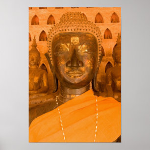 Laos, Vientiane, eines von 6840 Buddha-Bildern in  Poster