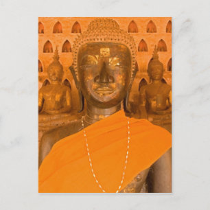 Laos, Vientiane, eines von 6840 Buddha-Bildern in Postkarte