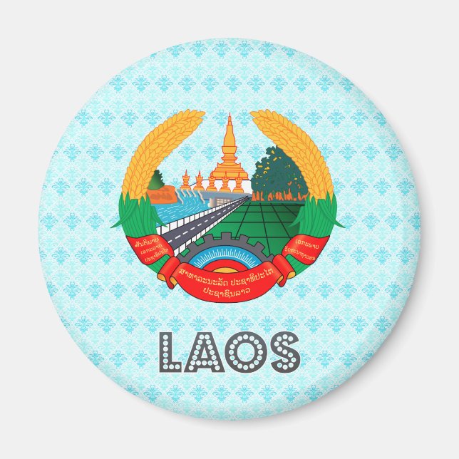 Laos-Wappen Magnet (Vorne)