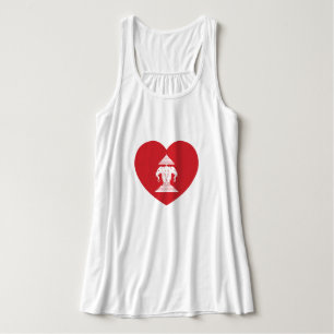 Laotian Erawan 3 Leitende Nophant Heart Flag Tank Top