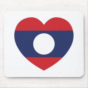 Laotian Heart Flag Mousepad