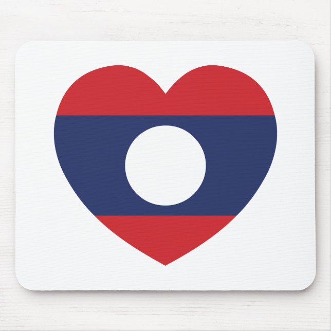 Laotian Heart Flag Mousepad (Vorne)